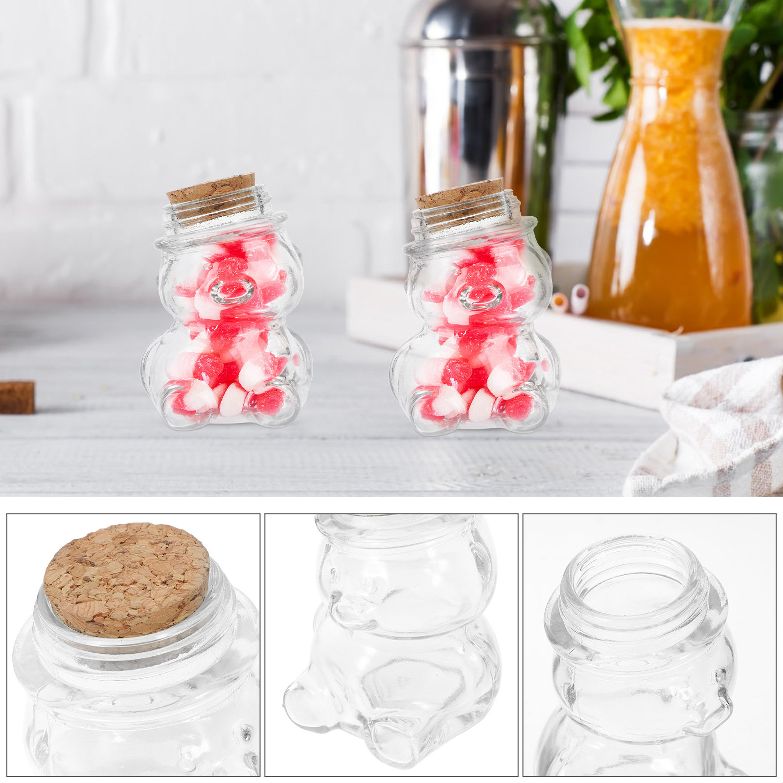 4Pcs Glass Candy Jar Set Trans - đánh giá và giá Food Storage Jars Airtight