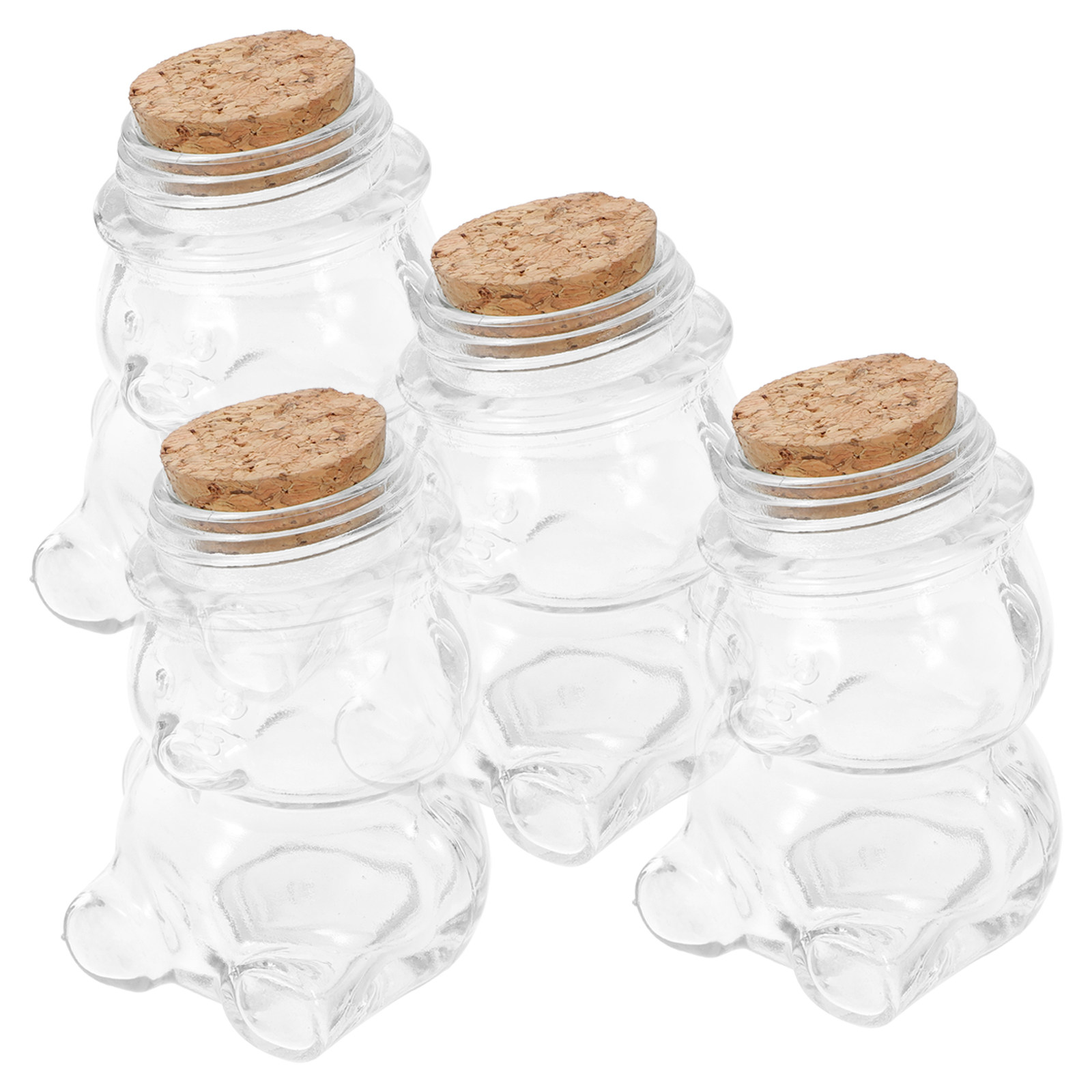 4Pcs Glass Candy Jar Set Trans - đánh giá và giá Food Storage Jars Airtight