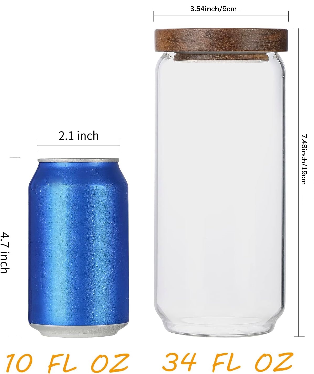 4 Pack 34 OZ Glass Jars with W - đánh giá và giá Food Storage Jars With Wooden Lids