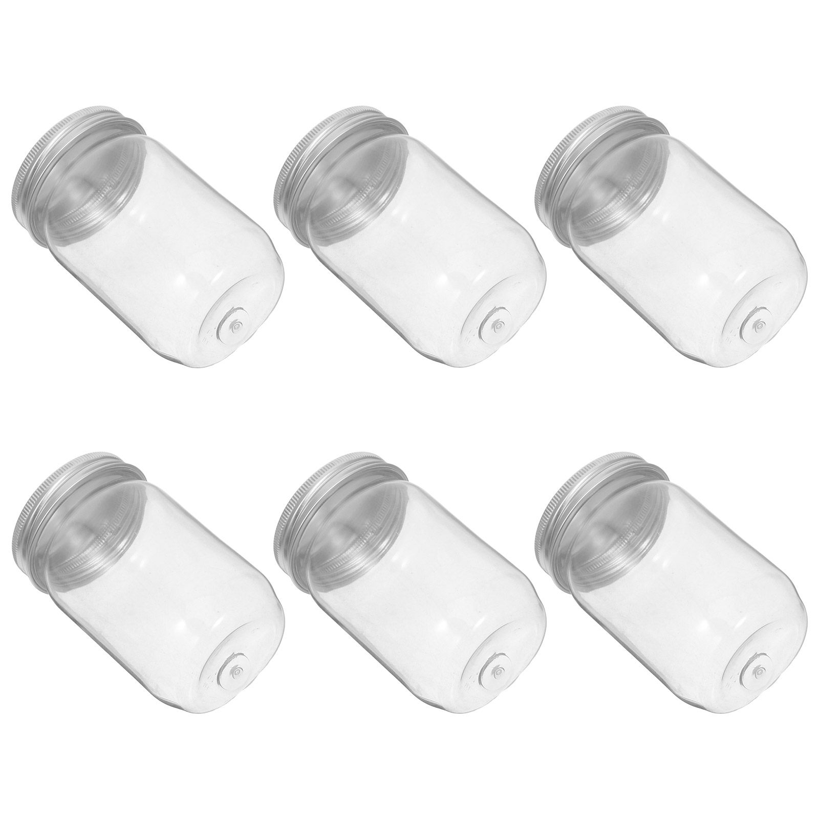 6Pcs Clear Plastic Mason Jars  - đánh giá và giá Food Storage Jars Airtight