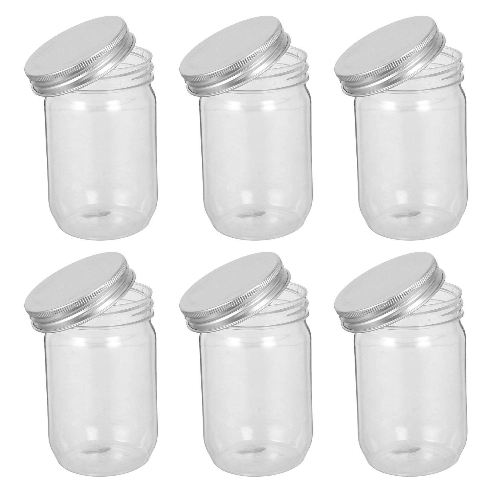 6Pcs Clear Plastic Mason Jars  - đánh giá và giá Food Storage Jars Airtight