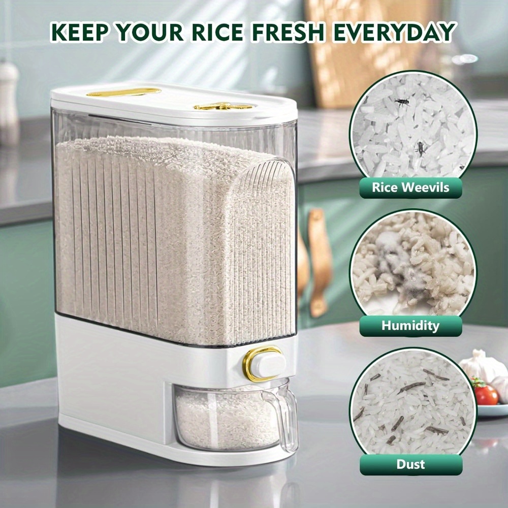 5KG/10KG Rice Dispenser with M - đánh giá và giá Food Storage Large Plastic Containers