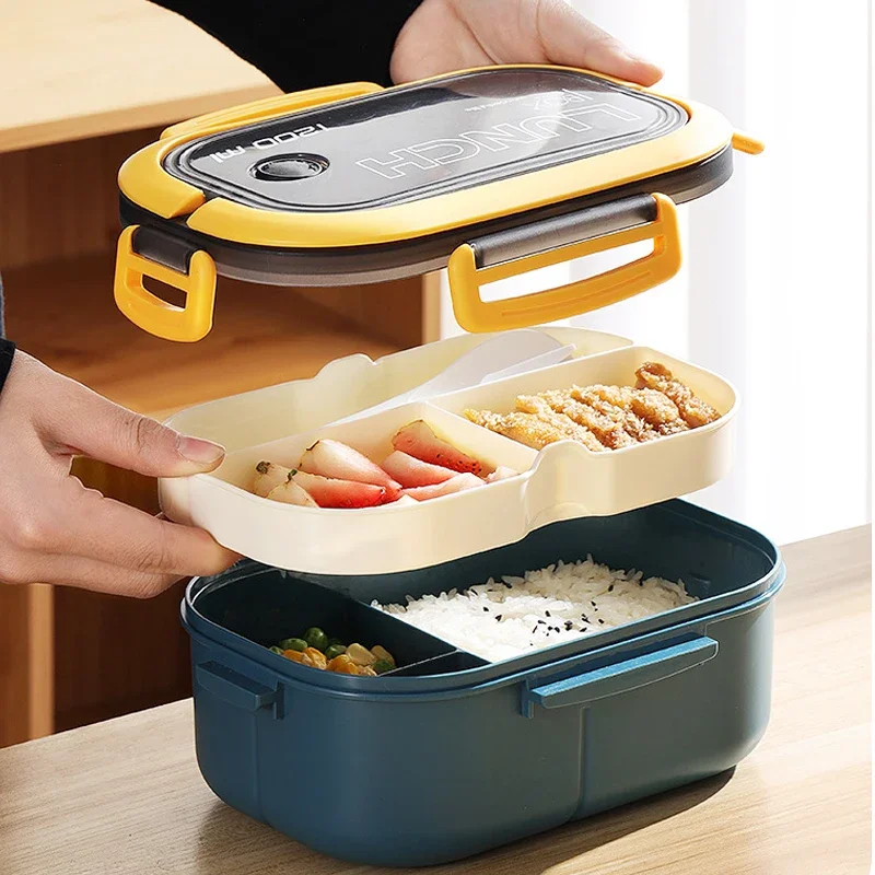 Hot Single Double-layer Lunch  - đánh giá và giá Food Storage Vault