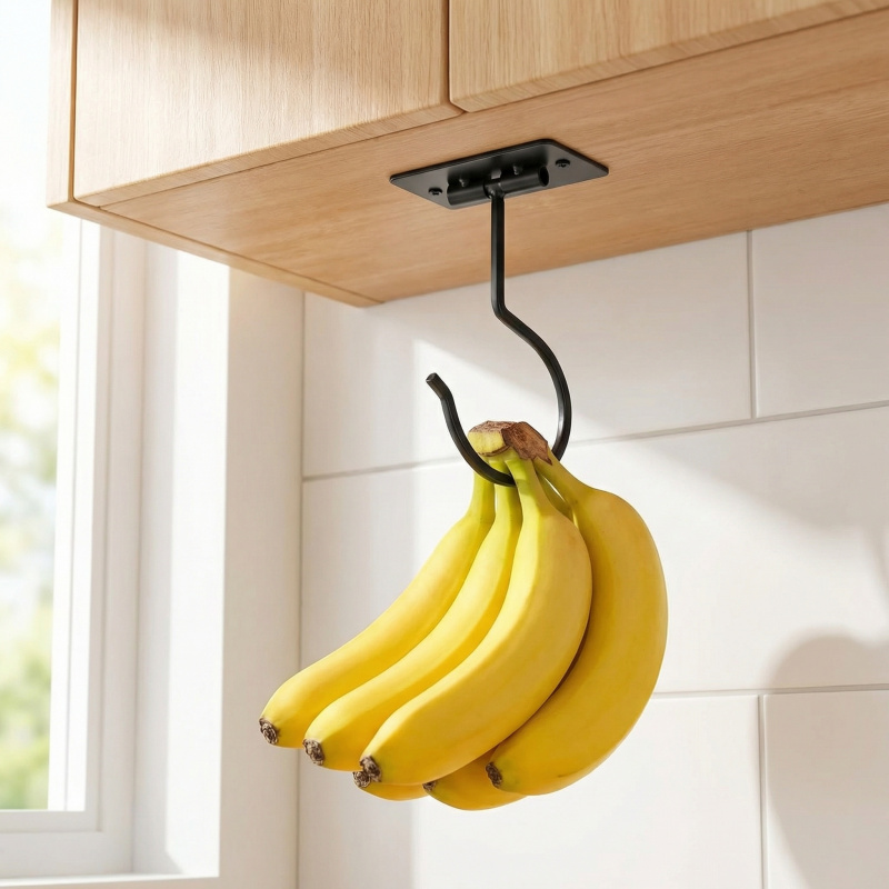 Black Metal Self-Adhesive Bana - đánh giá và giá Food Storage For Room