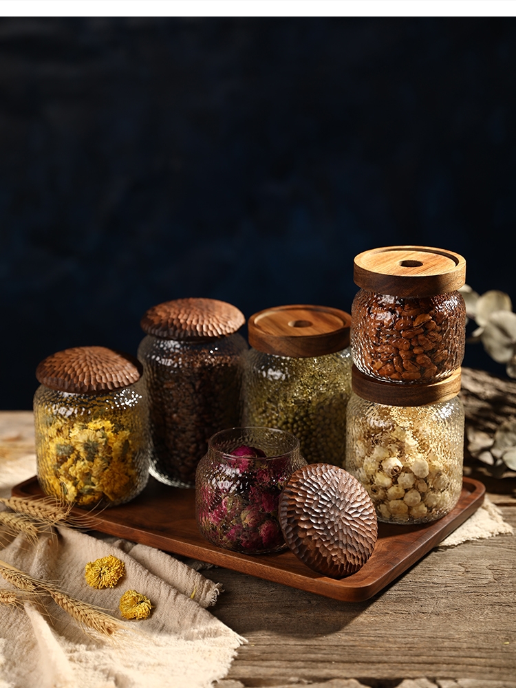 Acacia wooden lid glass multig - đánh giá và giá Food Storage Jars With Wooden Lids