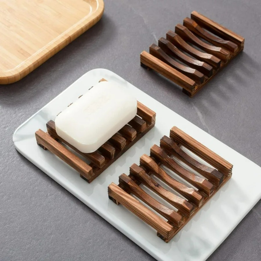 Wooden Soap Dish for Shower Ba - đánh giá và giá Food Storage Organiser