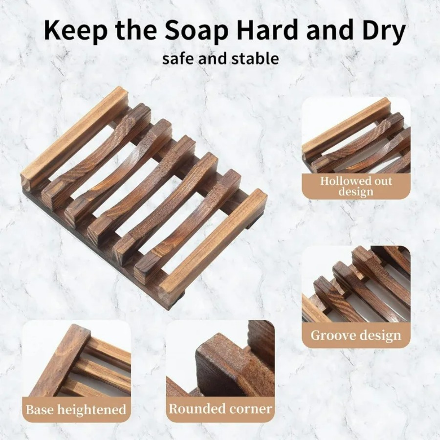 Wooden Soap Dish for Shower Ba - đánh giá và giá Food Storage Organiser